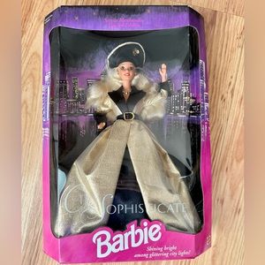 Barbie - "City Sophisticate" - 1994 Barbie in Dramatic Black & Gold Gown - NIB